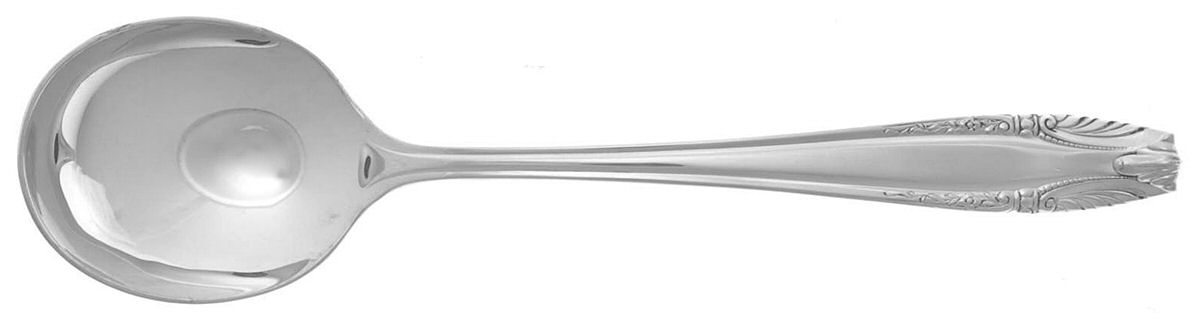 Stradivari (Sterling, 1937, No Monograms) Round Bowl Soup Spoon (Gumbo) by Wallace Silver-1