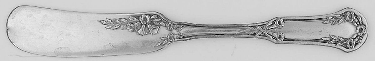 Trumpet Vine (Silverplate, 1912) Flat Handle Butter Spreader by Wallace Silver-1