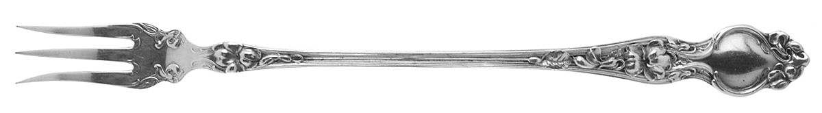 Violet (Sterling, 1904, No Monograms) Long Handle Olive Fork by Wallace Silver-1