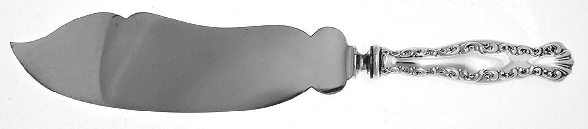 Louis XV (Sterling, 1891) Large Ice Cream Slicer with Silverplate Blade by Whiting Manf Co-1