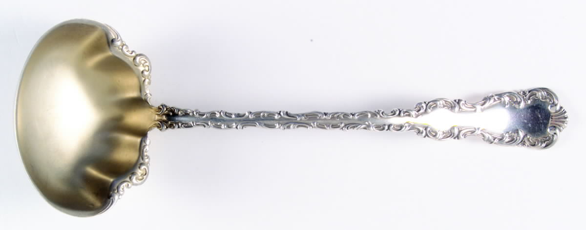 Louis XV (Sterling, 1891) Oyster Ladle Solid Piece by Whiting Manf Co-1