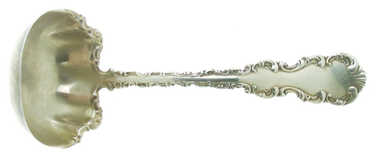 Louis XV (Sterling, 1891) Solid Gravy Ladle by Whiting Manf Co-1