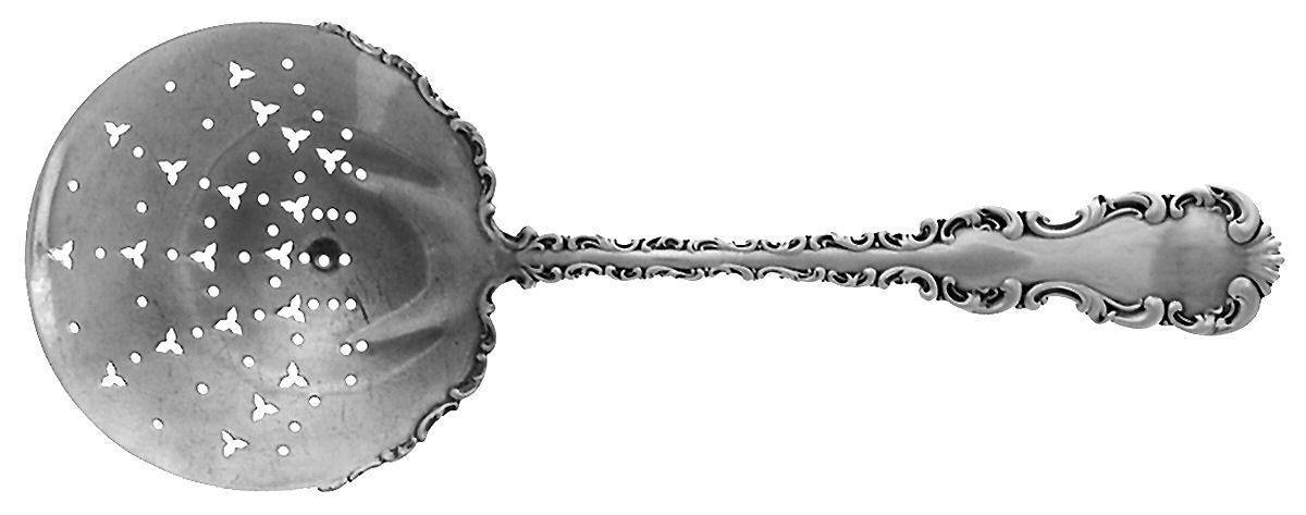 Louis XV (Sterling, 1891) Large Pierced Pea Serving Spoon by Whiting Manf Co-1