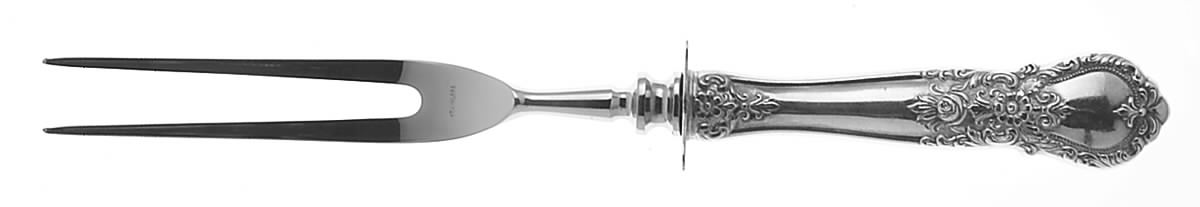 Ballet (Sterling, 1935) Small Steak Carving Fork with Stainless Prongs by Weidlich Silver-1