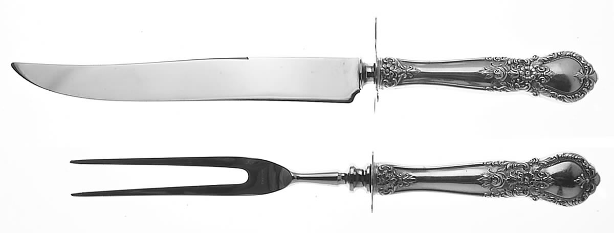 Ballet (Sterling, 1935) Small Stainless Blade 2-Piece Steak Carving Set by Weidlich Silver-1