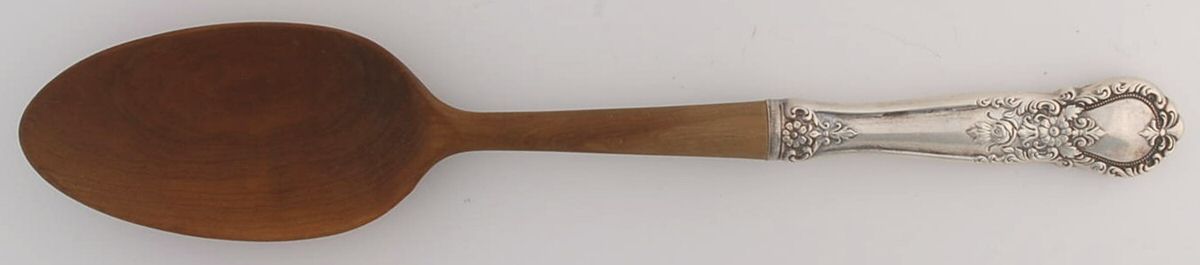Ballet (Sterling, 1935) Salad Serving Spoon with Wooden Bowl by Weidlich Silver-1