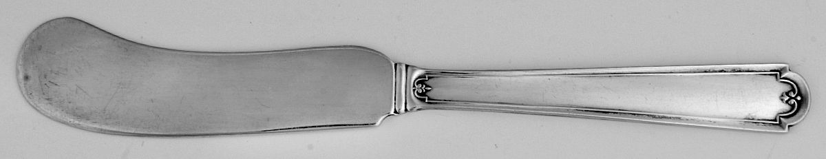 Priscilla Sterling (Sterling, 1928, No Monograms) Flat Handle Butter Spreader by Weidlich Silver-1