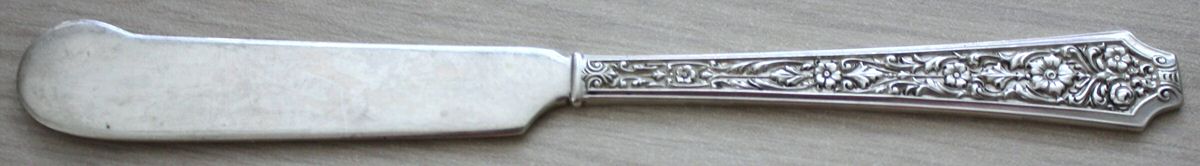 Sterling Beauty (Sterling, 1937) Flat Handle Butter Spreader by Weidlich Silver-1