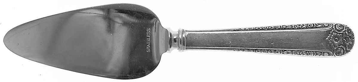Tea Rose (Sterling, 1940) Cheese Server with Stainless Blade by Weidlich Silver-1