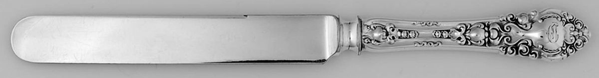 Athenia (Sterling, 1890) Knife-Old French/Hollow-Bolster-Monogram by Wendell-1