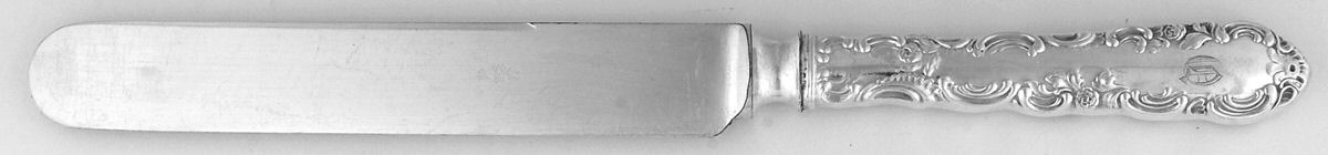 Junior Rococo (Sterling, 1896) Monogramed Old French Hollow Knife with Bolster by Wendell-1