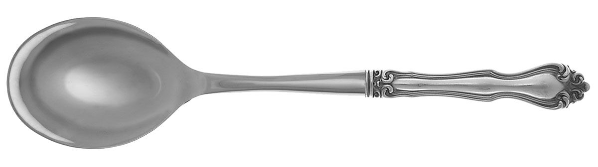 George & Martha Washington (Sterling, 1940) Salad Serving Spoon with Stainless Bowl HC by Westmorland Silver-1