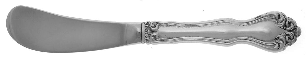 George & Martha Washington (Sterling, 1940) Butter Spreader Hollow Hdl-Paddle/Stainless Blade by Westmorland Silver-1