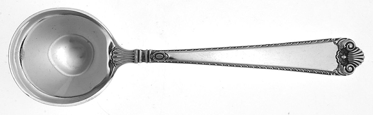 George II Rex-Handchsd (Sterling, 1936) Round Bowl Soup Spoon (Cream Soup) by Watson-1