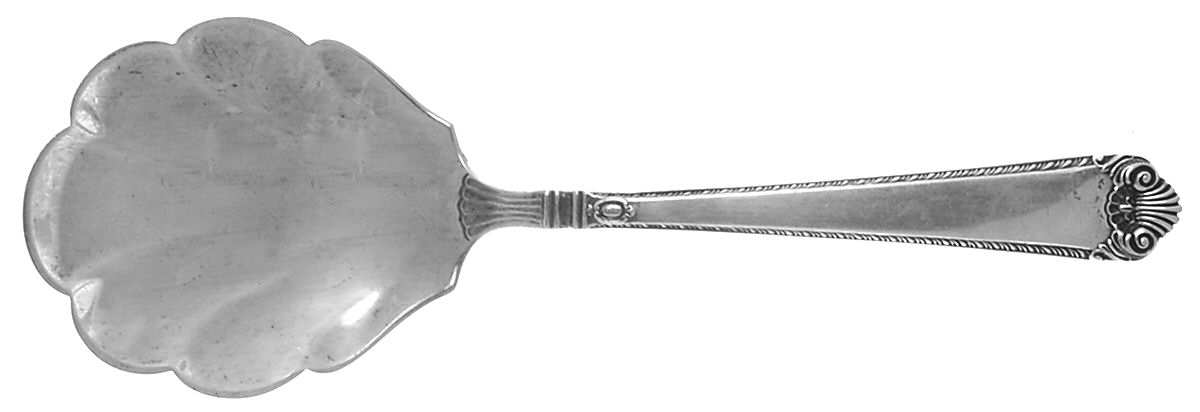 George II Rex-Handchsd (Sterling, 1936) Medium Solid Salad Serving Spoon by Watson-1