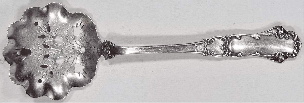 Oakland-Arkeba (Sterling) Solid Bon Bon Spoon with Pierced Bowl by Watson-1
