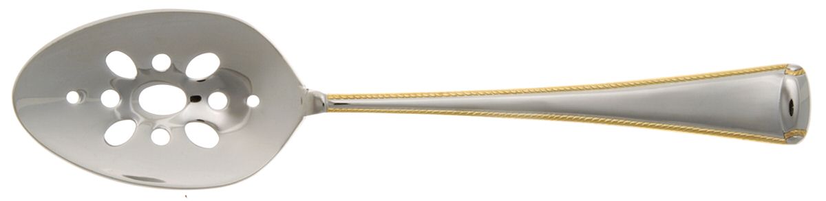 Golden Monarch (Stainless, Gold Acct) Pierced Tablespoon (Serving Spoon) by Wallace Silver-1