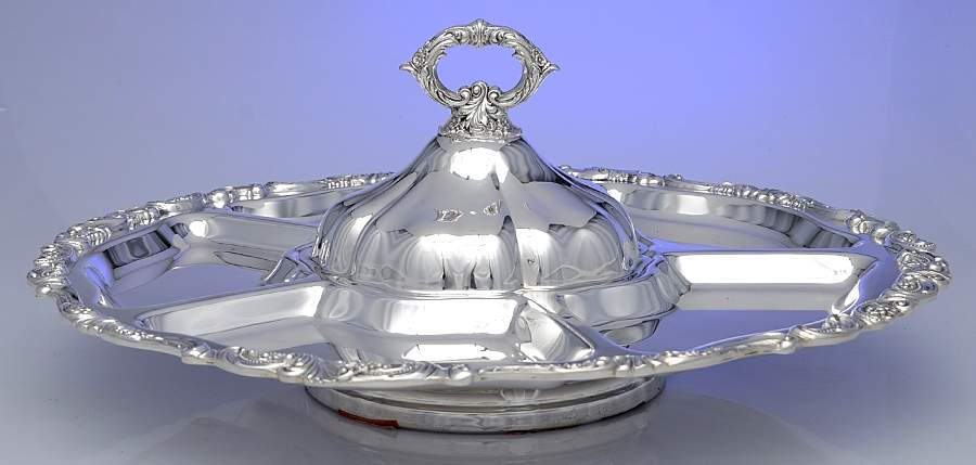 Baroque (Silverplate, Hollowware, Older) Lazy Susan, Missing Liner by Wallace Silver-1