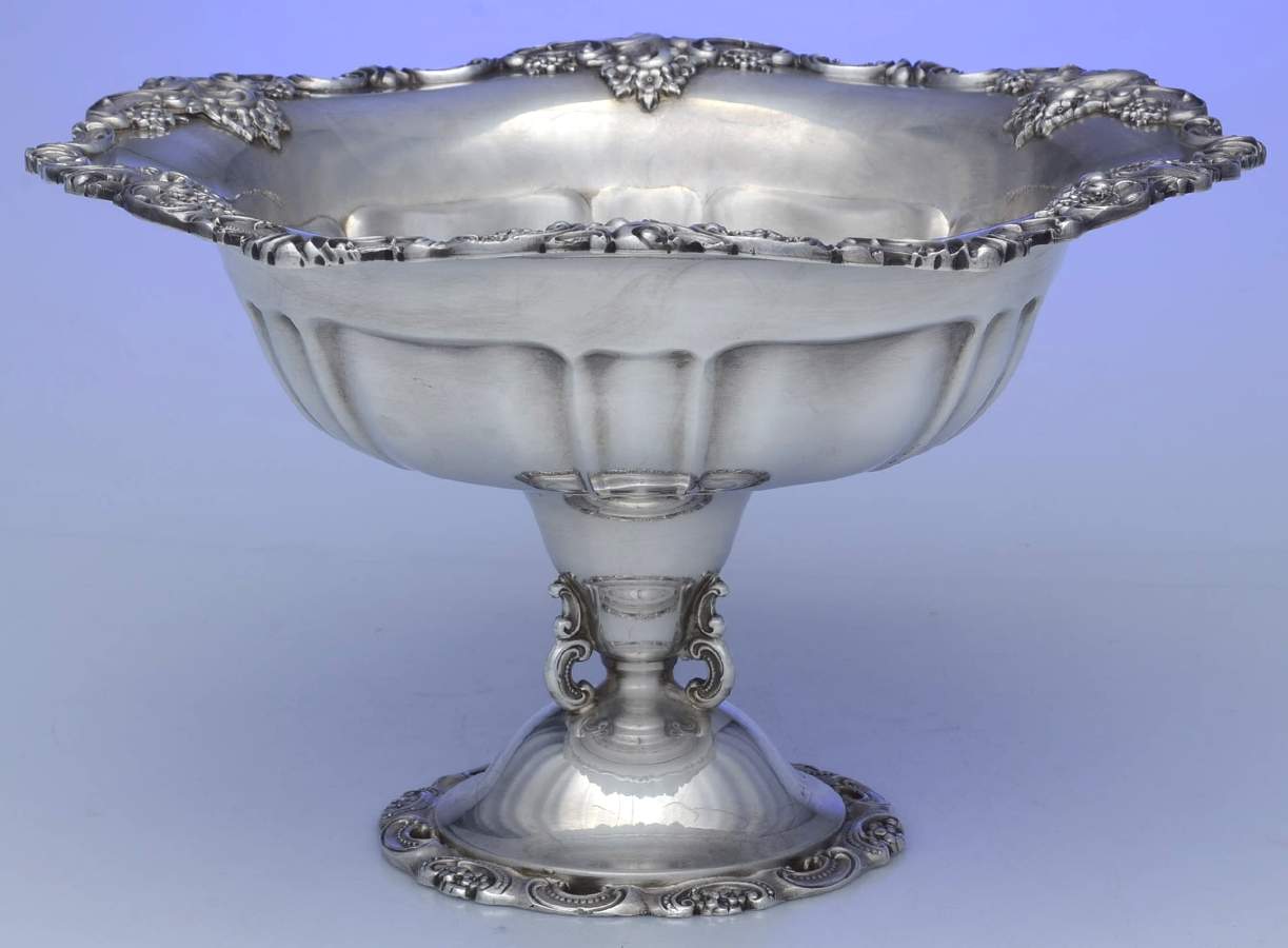 Baroque (Silverplate, Hollowware, Older) 11" Round Footed Centerpiece by Wallace Silver-1