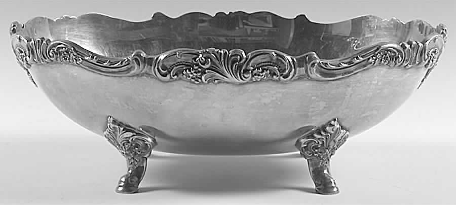 Baroque (Silverplate, Hollowware, Older) Oval Footed Centerpiece by Wallace Silver-1