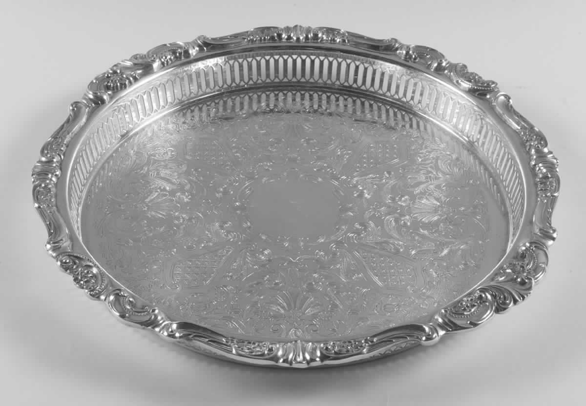 Baroque (Silverplate, Hollowware, Older) Small Plated Galley Tray by Wallace Silver-1