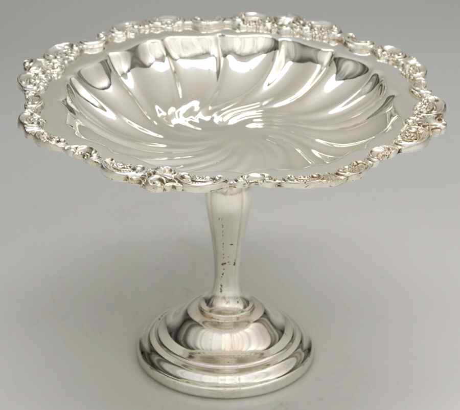 Baroque (Silverplate, Hollowware, Older) Round Compote (Height X Width) by Wallace Silver-1