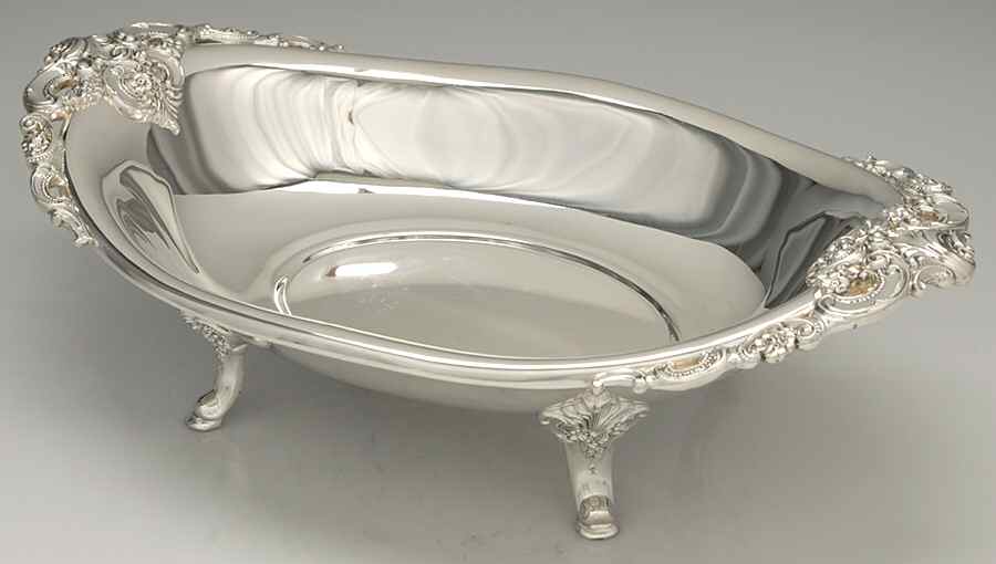 Baroque (Silverplate, Hollowware, Older) Oval Footed Centerpiece by Wallace Silver-1