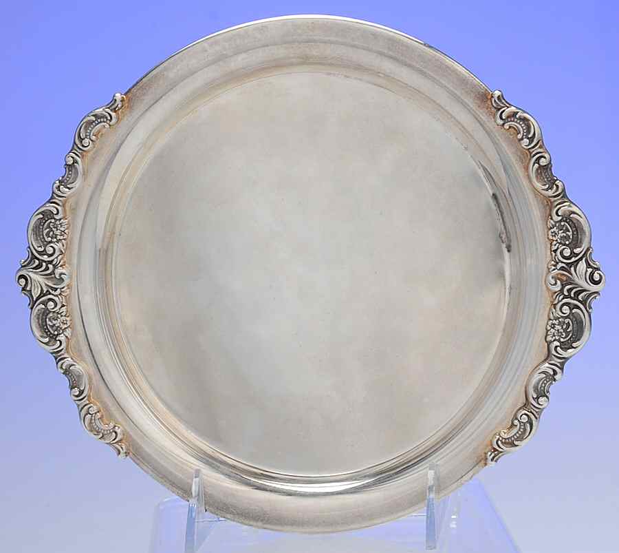 Baroque (Silverplate, Hollowware, Older) Cheese Plate-No Wood Insert by Wallace Silver-1
