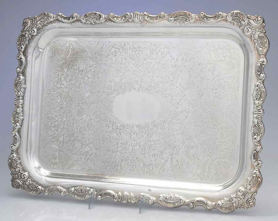 Baroque (Silverplate, Hollowware, Older) 18" Rectangular Tray by Wallace Silver-1