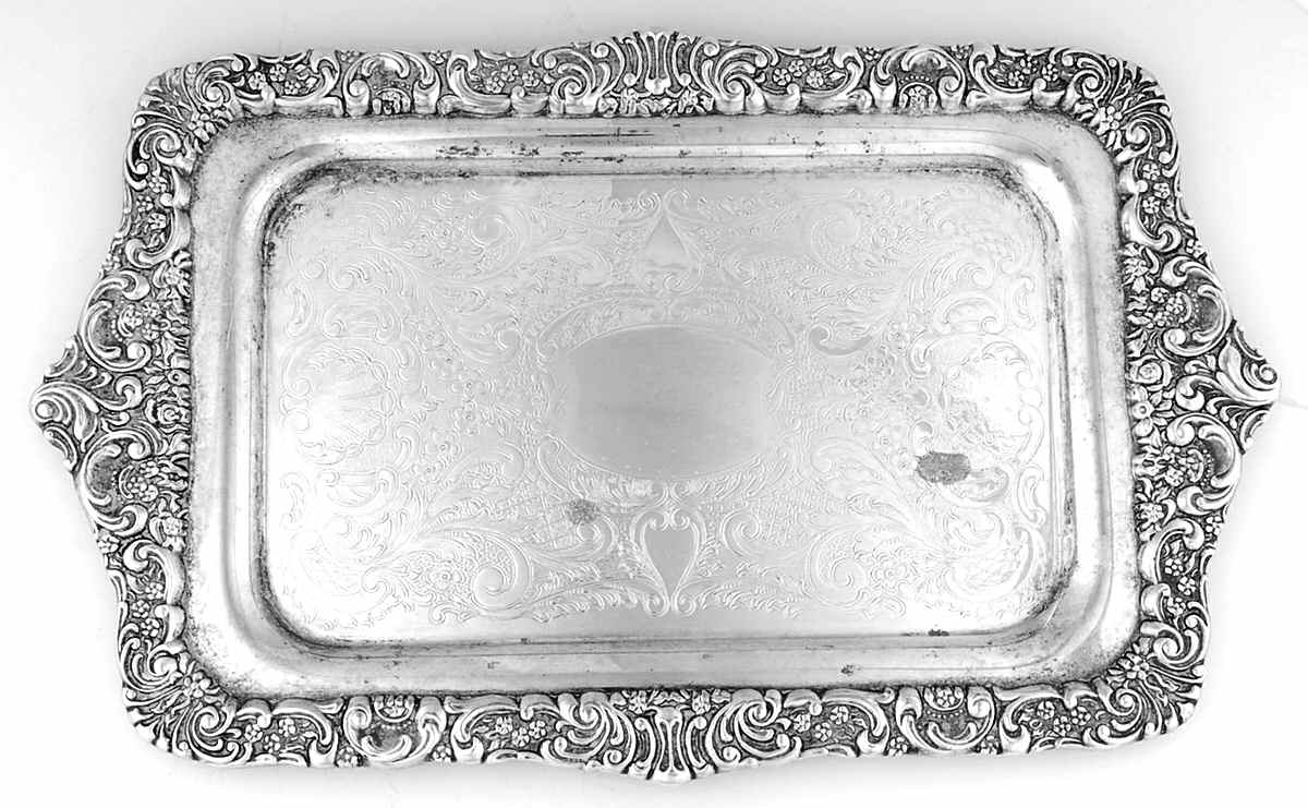 Baroque (Silverplate, Hollowware, Older) 12" Dresser Tray by Wallace Silver-1