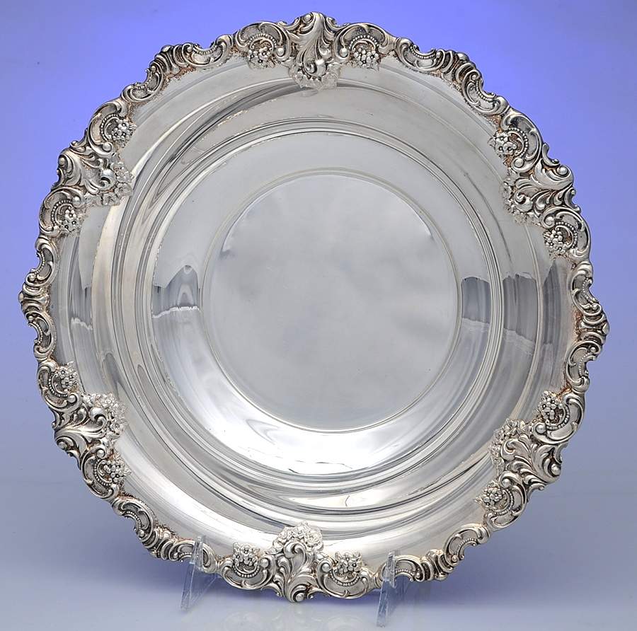 Baroque (Silverplate, Hollowware, Older) 11" Round Vegetable by Wallace Silver-1
