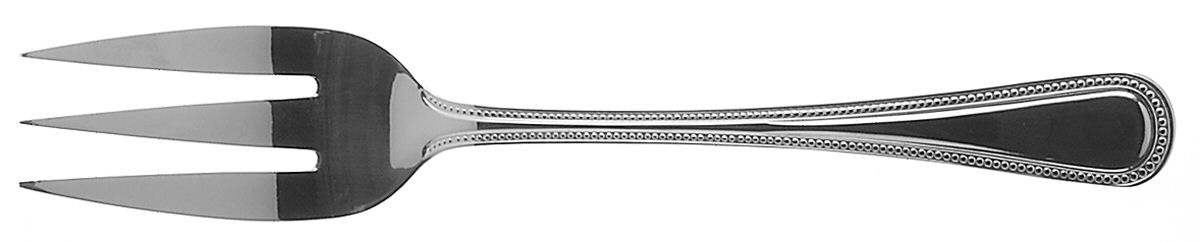 Royal Bead (Stainless) Medium Solid Cold Meat Serving Fork by Wallace Silver-1