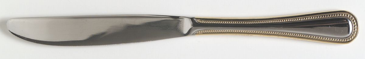 Gold Royal Bead (Stainless) Modern Solid Knife by Wallace Silver-1