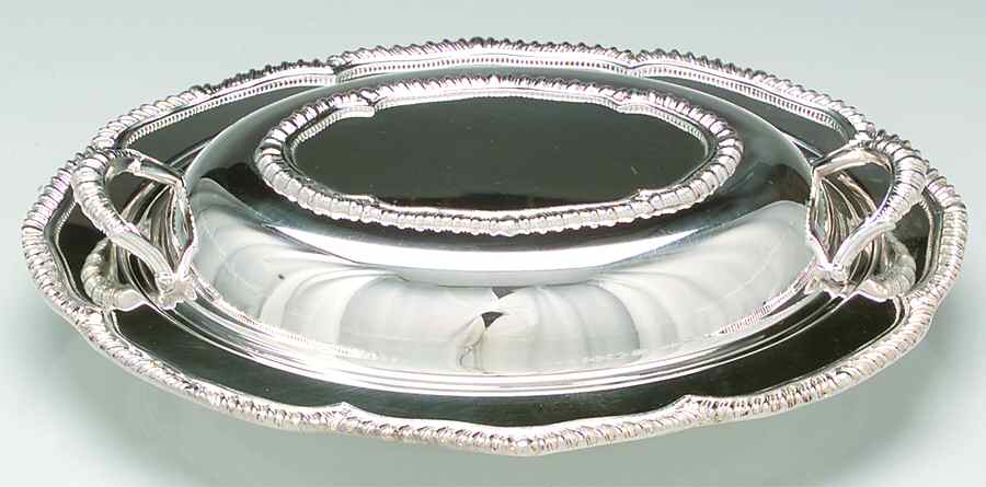Kings Court (Silverplate, Hollowware) Double Vegetable Bowl by W & S Blackington Co-1