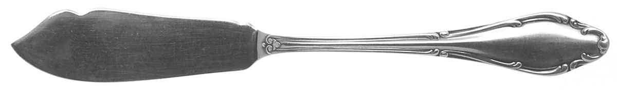 WLN4 (Silverplate) Flat Handle Master Butter Knife by Wellner (Germany)-1