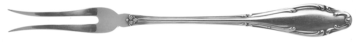 WLN4 (Silverplate) Medium 2-Tine Cold Meat Serving Fork by Wellner (Germany)-1
