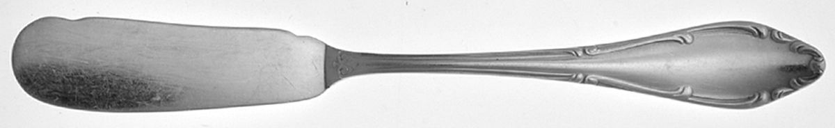 WLN4 (Silverplate) Flat Handle Butter Spreader by Wellner (Germany)-1