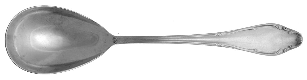 WLN4 (Silverplate) Solid Salad Serving Spoon by Wellner (Germany)-1