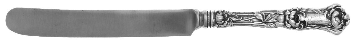 Peony (Sterling, 1906, No Monograms) Old French Hollow Knife with Bolster by Wallace Silver-1