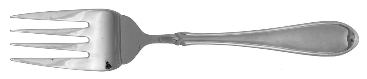Summerset Frost (Stainless) Large Solid Cold Meat Serving Fork by Wallace Silver-1