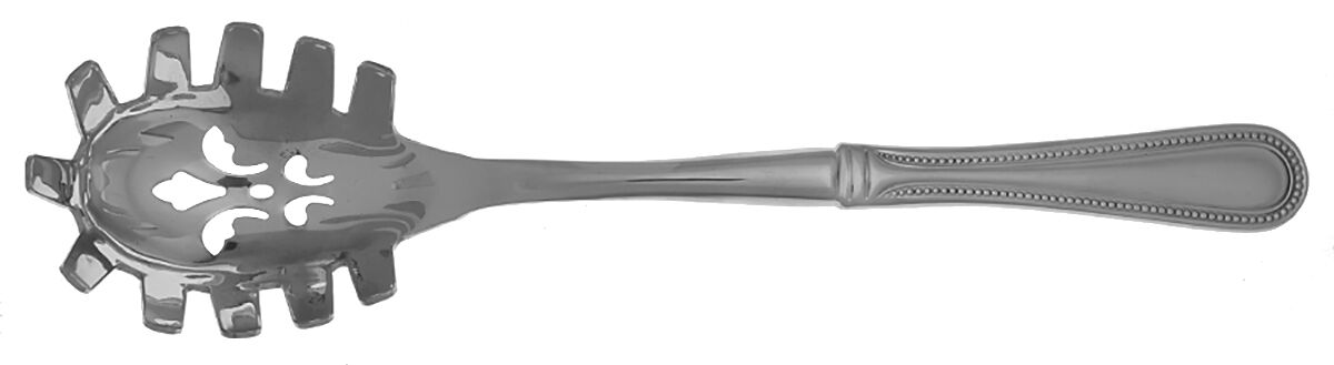 Continental Bead (Stainless) Pasta Server with Stainless Bowl HC by Wallace Silver-1
