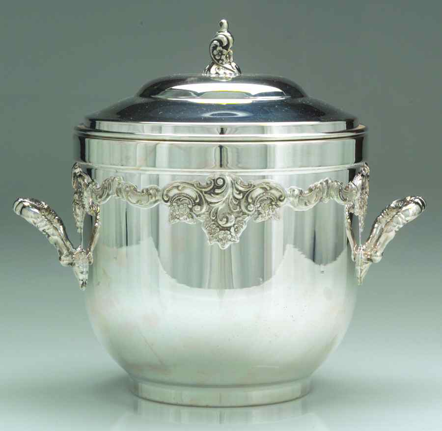 Baroque (Silverplate, Hollowware, Newer) Ice Bucket & Glass Liner by Wallace Silver-1