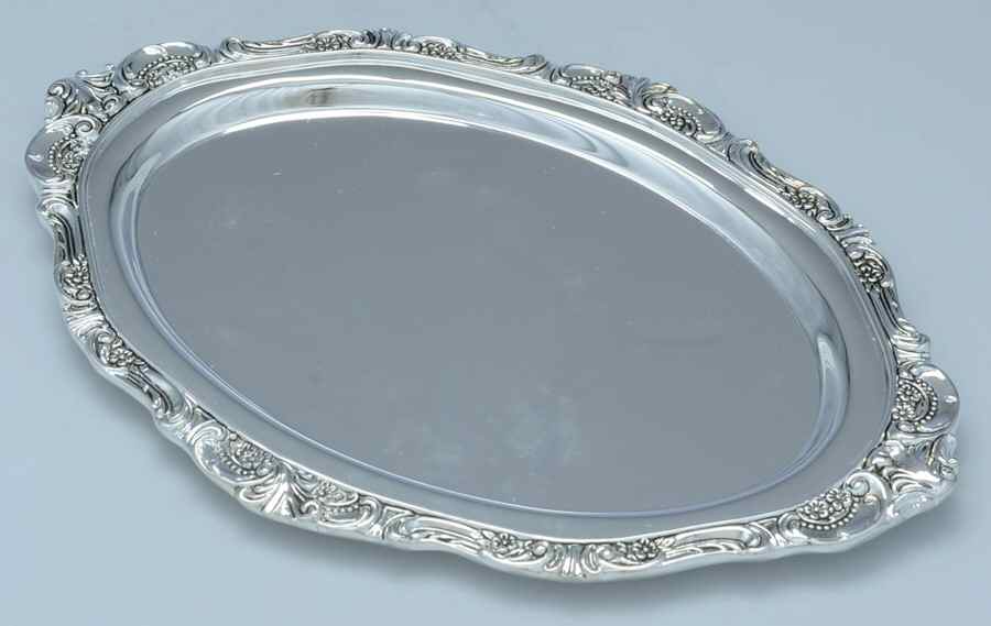 Baroque (Silverplate, Hollowware, Newer) Plated Gravy Underplate by Wallace Silver-1