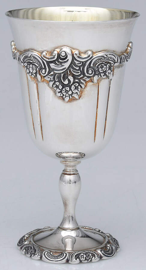 Grande Baroque (Sterling, Hollowware, 4 marks) Water Goblet by Wallace Silver-1