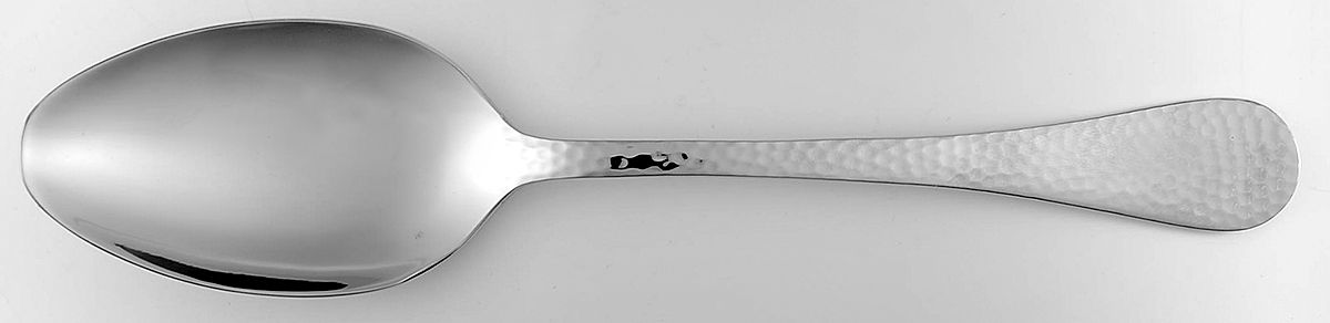 Continental Hammered (Stainless) Tablespoon (Serving Spoon) by Wallace Silver-1