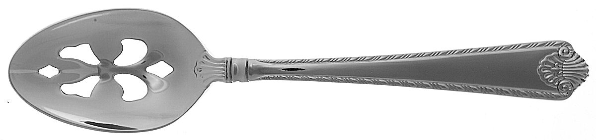 French Shell (Stainless) Pierced Tablespoon (Serving Spoon) by Wallace Silver-1