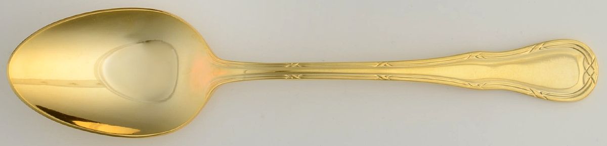 Golden Ribbon (Gold Electroplate) Tablespoon (Serving Spoon) by Wesley Forge-1