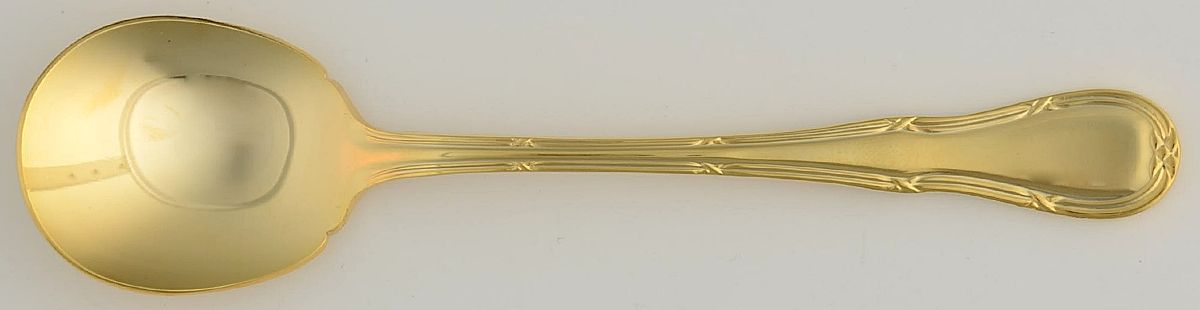 Golden Ribbon (Gold Electroplate) Sugar Spoon by Wesley Forge-1