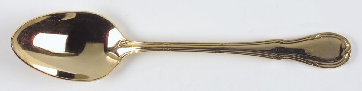 Golden Ribbon (Gold Electroplate) Place/Oval Soup Spoon by Wesley Forge-1