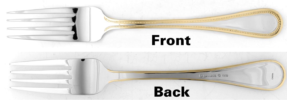 Continental Gold Bead (Stainless, Gold Accent) Fork by Wallace Silver-1